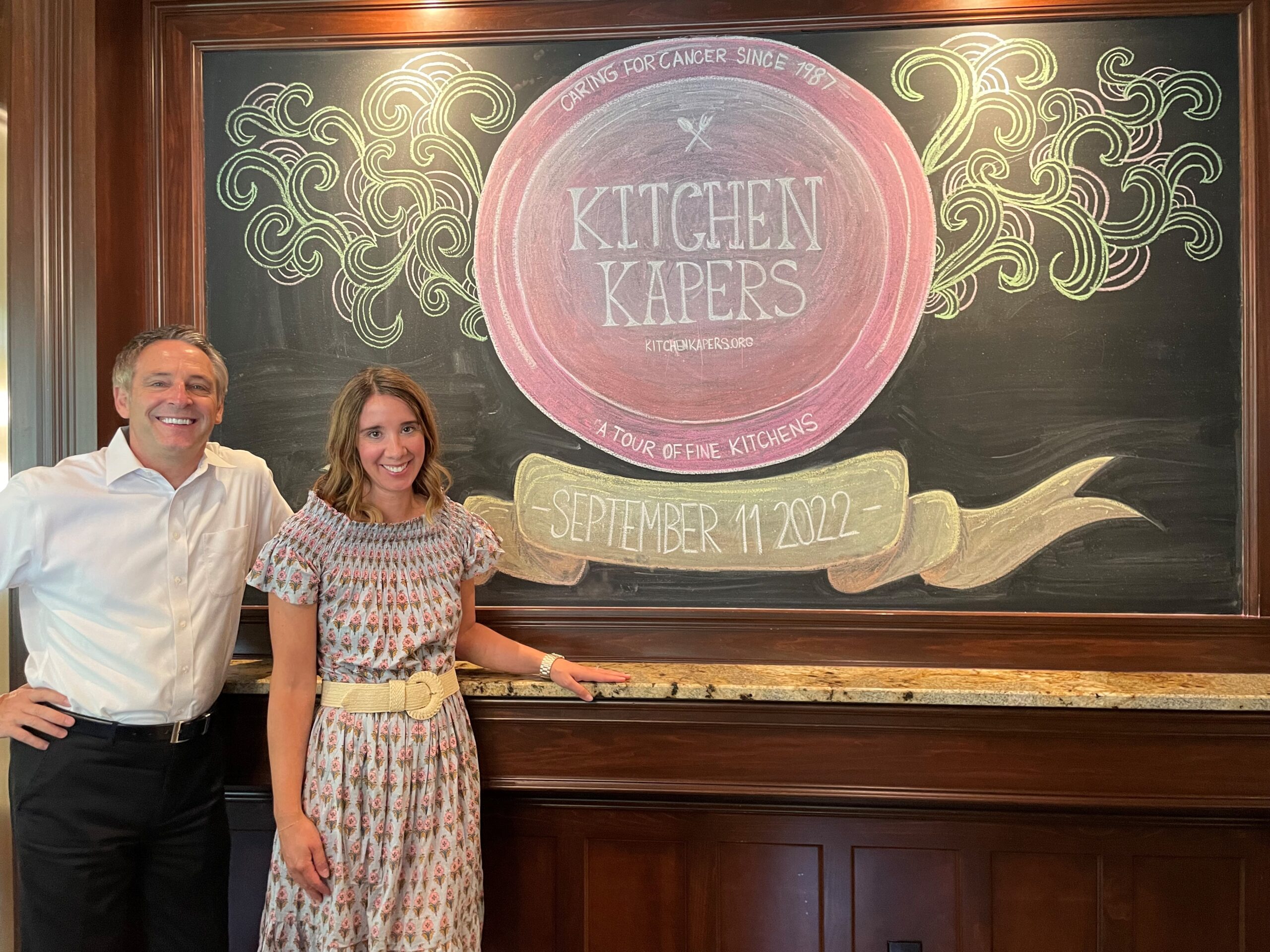 Kitchen Kapers sign on blackboard